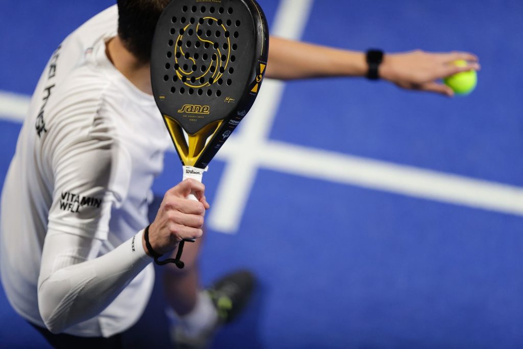 Man playing Padel Tennis